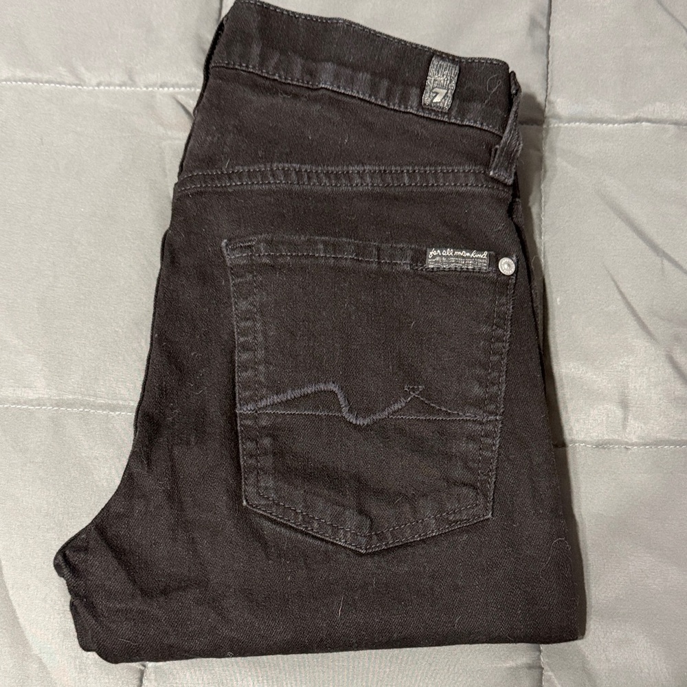 7 For All Mankind Men's Slim Jeans — Black